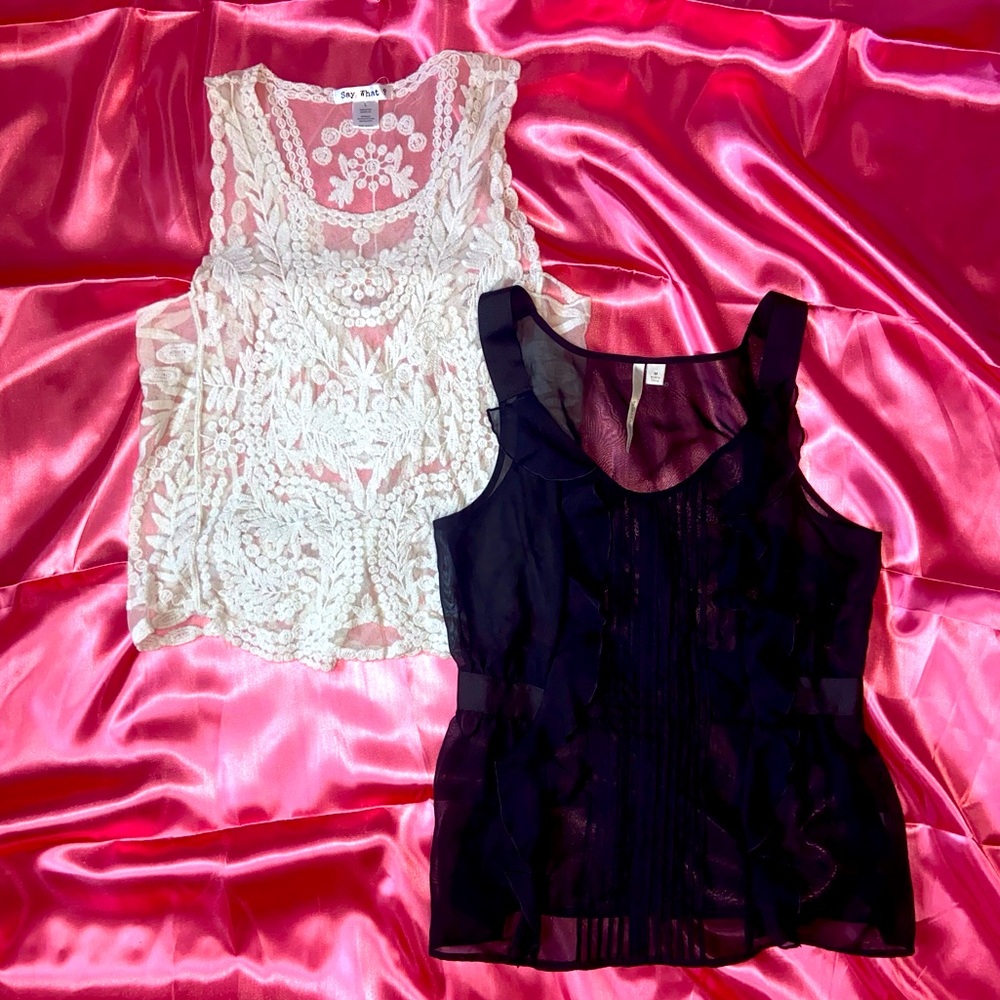 LACE AND MESH TOP BUNDLE!!!!